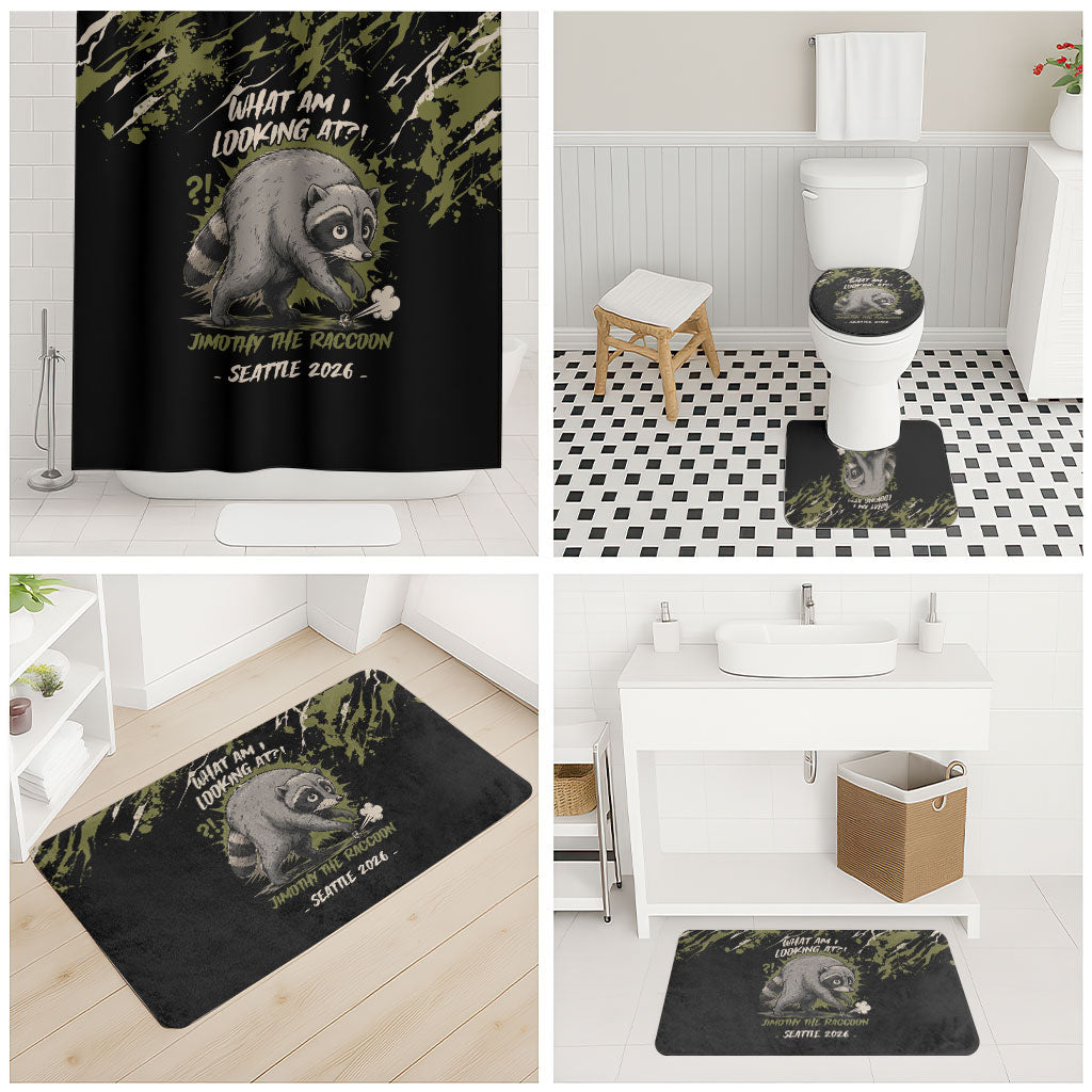 Raccoon Jimothy Meme Bathroom Set What Am I Looking At