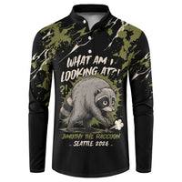 Personalized Raccoon Jimothy Meme Button Sweatshirt What Am I Looking At
