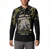 Personalized Raccoon Jimothy Meme Button Sweatshirt What Am I Looking At