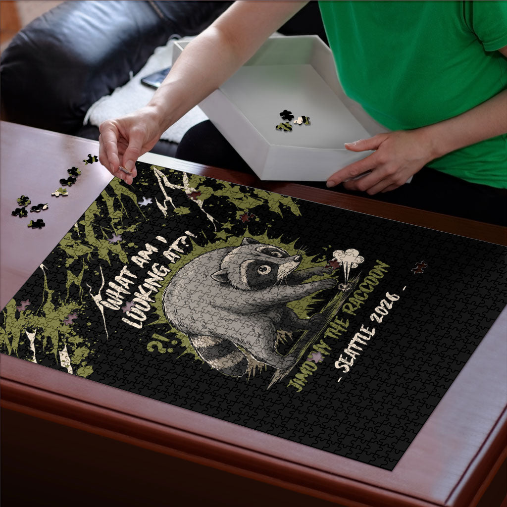 Raccoon Jimothy Meme Puzzle What Am I Looking At