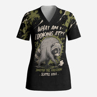 Personalized Raccoon Jimothy Meme Scrub Top What Am I Looking At