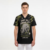 Personalized Raccoon Jimothy Meme Scrub Top What Am I Looking At