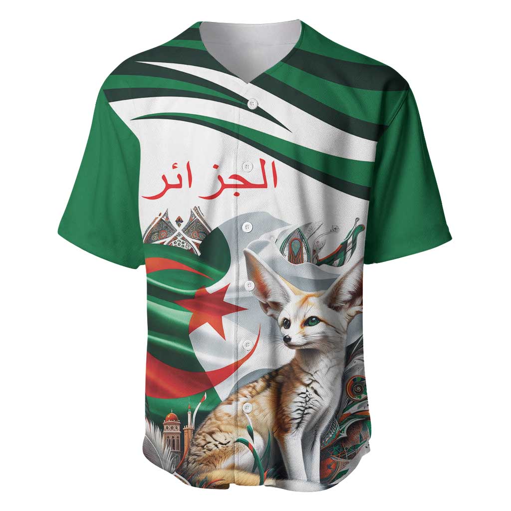 Algeria Fennec Fox Personalized Baseball Jersey with Algerian Culture and Nature LT9 - Wonder Print Shop