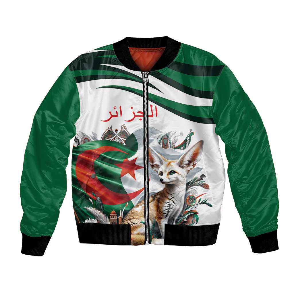 Algeria Fennec Fox Personalized Bomber Jacket with Algerian Culture and Nature LT9 - Wonder Print Shop