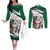 Algeria Fennec Fox Personalized Couples Matching Off The Shoulder Long Sleeve Dress and Long Sleeve Button Shirt with Algerian Culture and Nature