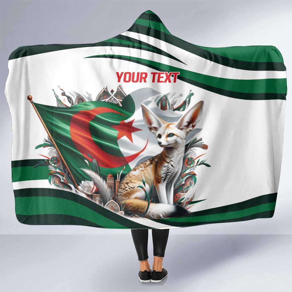 Algeria Fennec Fox Personalized Hooded Blanket with Algerian Culture and Nature