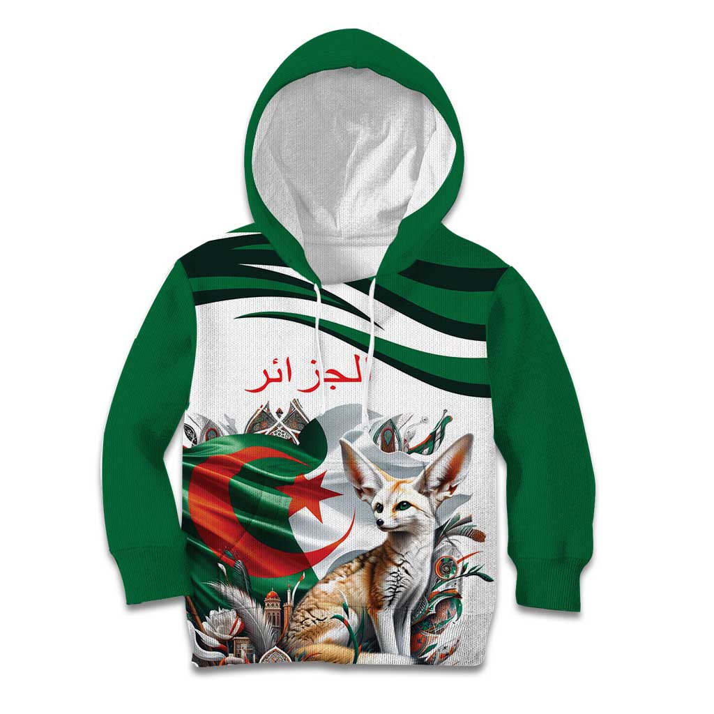 Algeria Fennec Fox Personalized Kid Hoodie with Algerian Culture and Nature - Wonder Print Shop