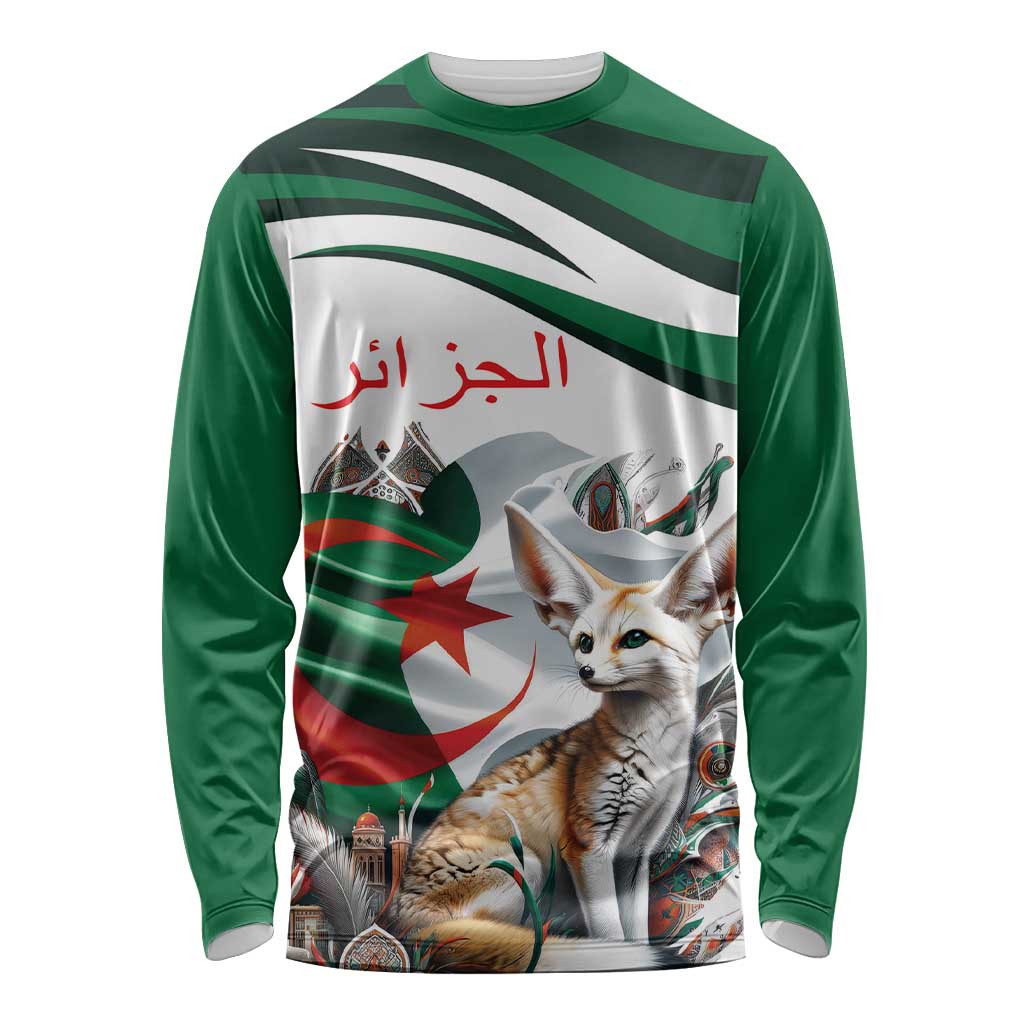 Algeria Fennec Fox Personalized Long Sleeve Shirt with Algerian Culture and Nature - Wonder Print Shop