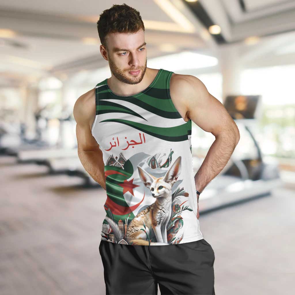 Algeria Fennec Fox Personalized Men Tank Top with Algerian Culture and Nature - Wonder Print Shop