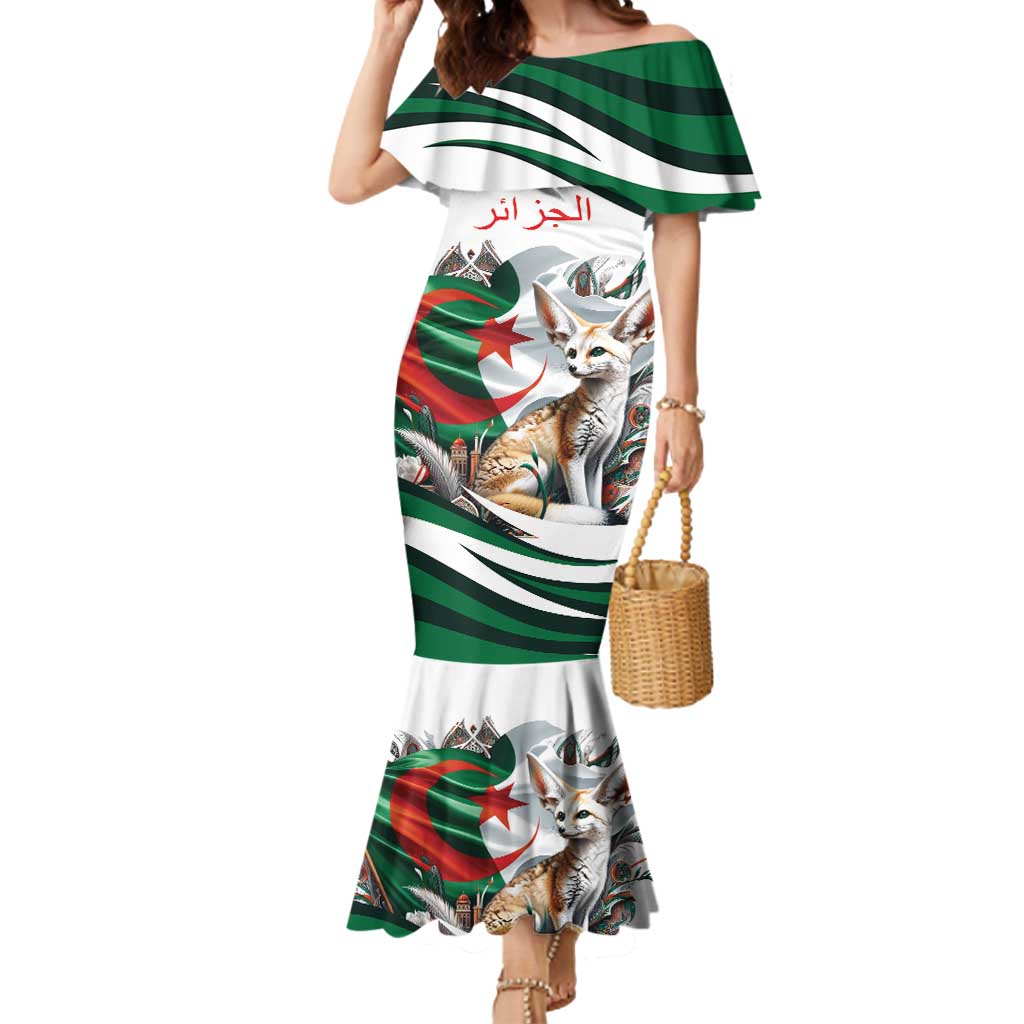 Algeria Fennec Fox Personalized Mermaid Dress with Algerian Culture and Nature - Wonder Print Shop