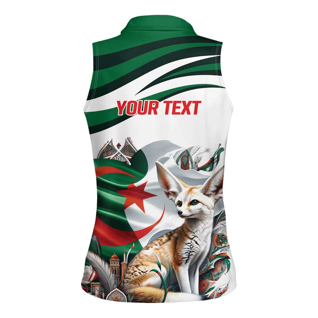 Algeria Fennec Fox Personalized Women Sleeveless Polo Shirt with Algerian Culture and Nature - Wonder Print Shop