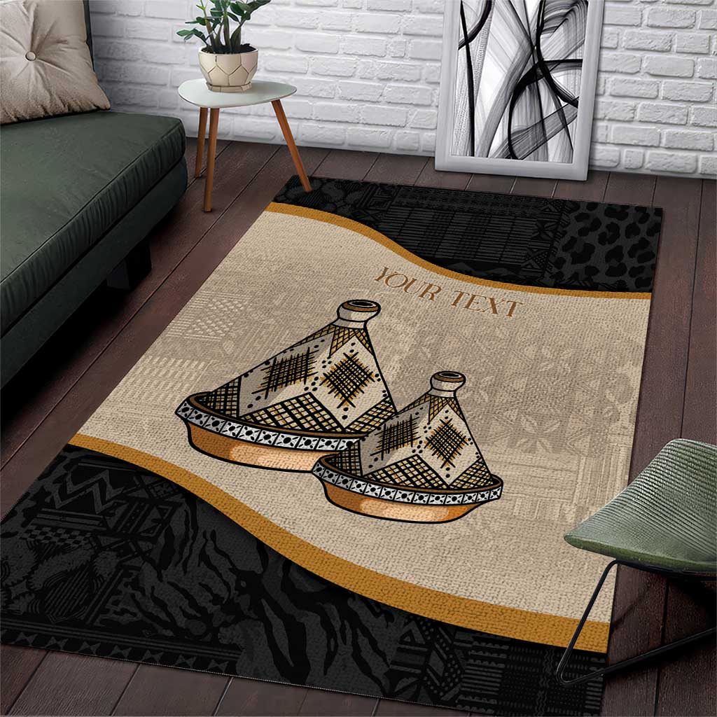 Algeria Tajine Dish Personalized Area Rug with African Tribal Pattern LT9 - Wonder Print Shop