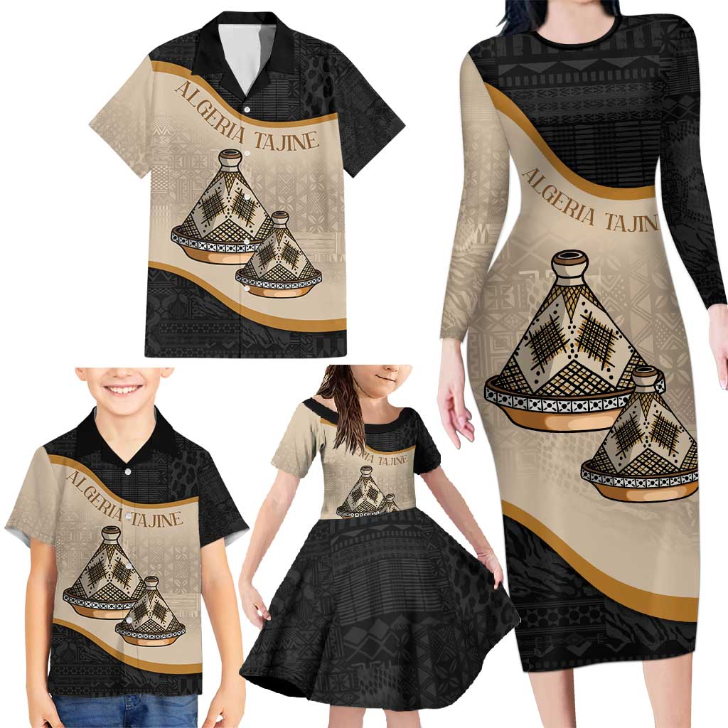 Algeria Tajine Dish Personalized Family Matching Long Sleeve Bodycon Dress and Hawaiian Shirt with African Tribal Pattern LT9 - Wonder Print Shop