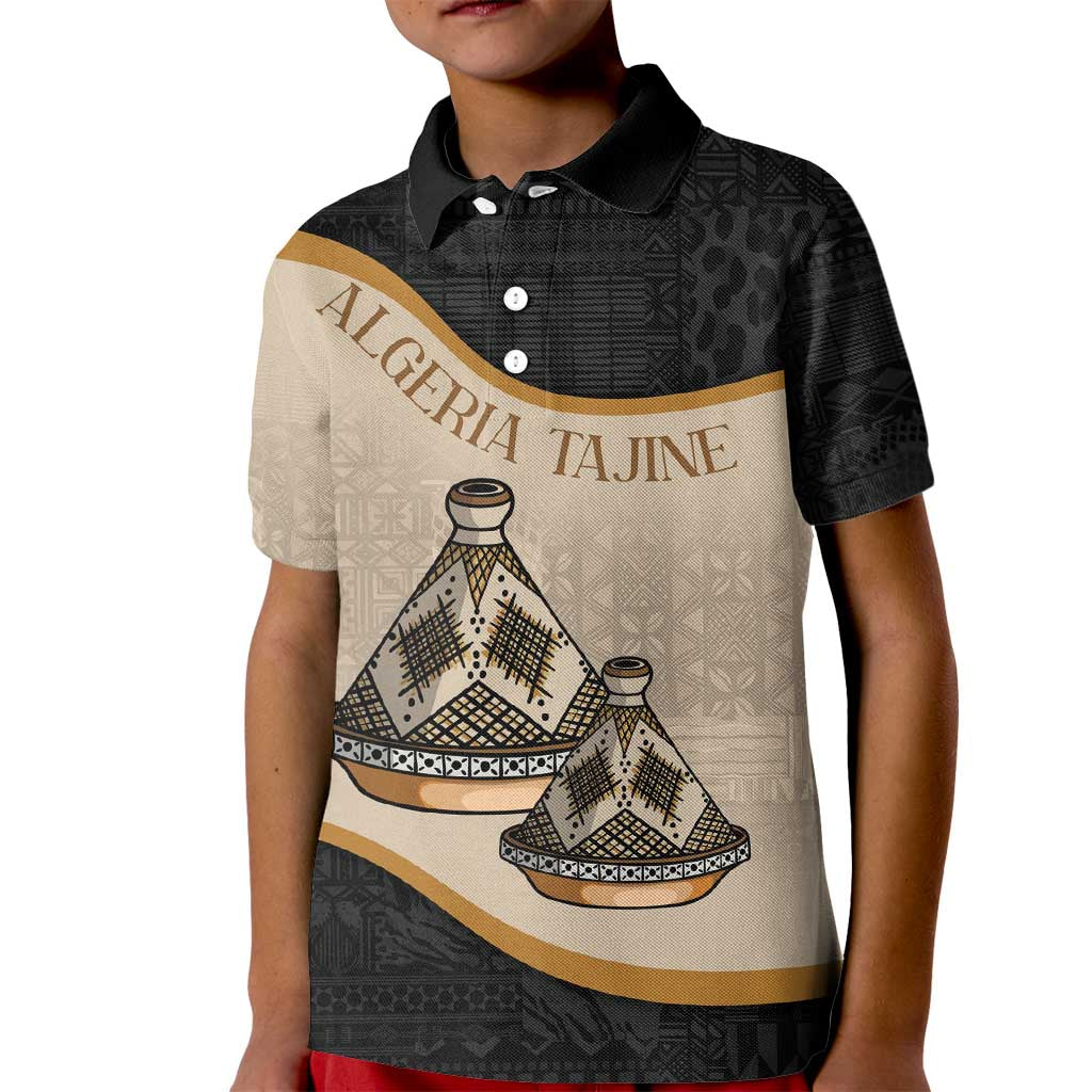 Algeria Tajine Dish Personalized Kid Polo Shirt with African Tribal Pattern - Wonder Print Shop