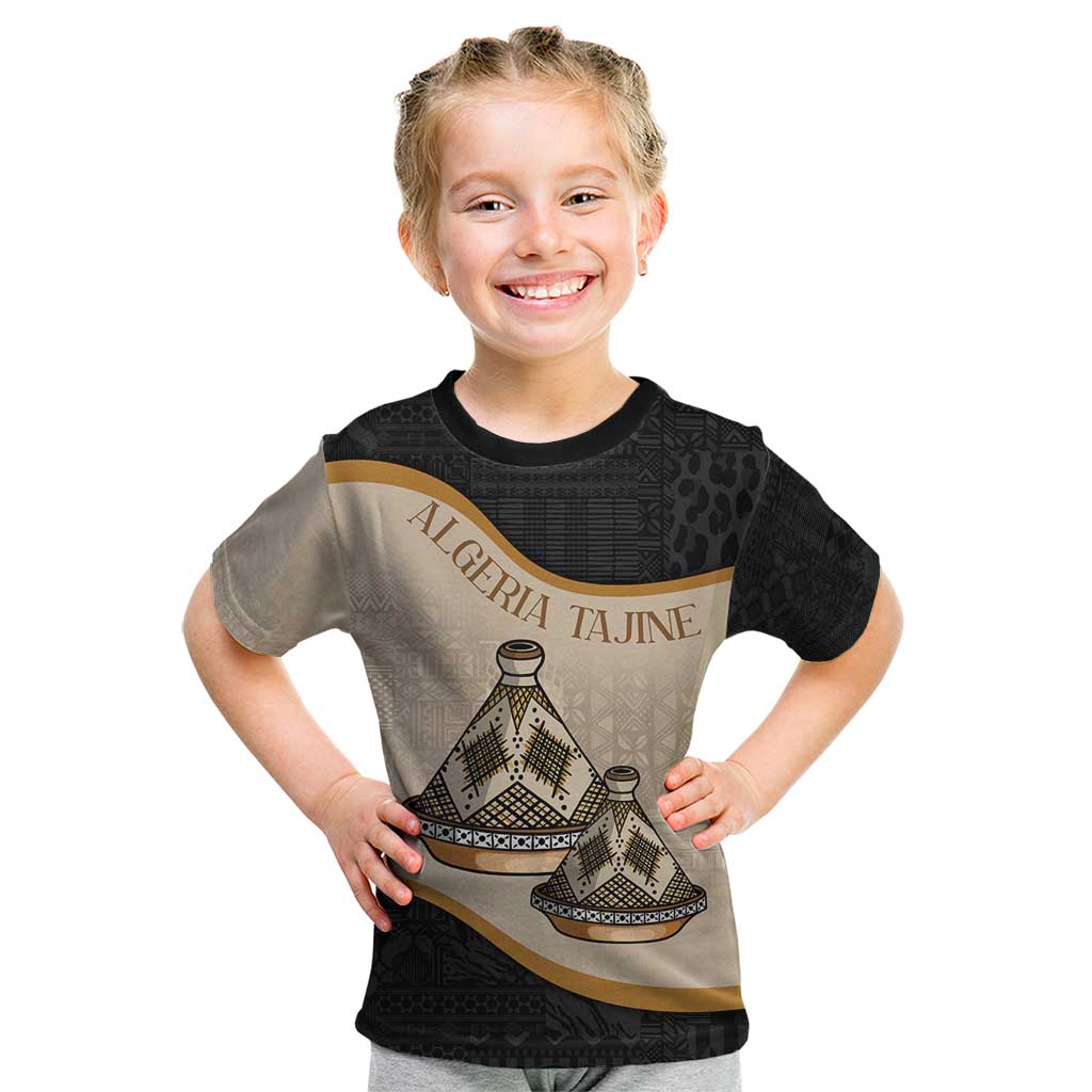 Algeria Tajine Dish Personalized Kid T Shirt with African Tribal Pattern - Wonder Print Shop