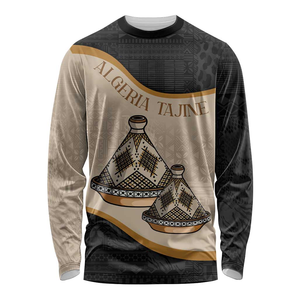 Algeria Tajine Dish Personalized Long Sleeve Shirt with African Tribal Pattern - Wonder Print Shop