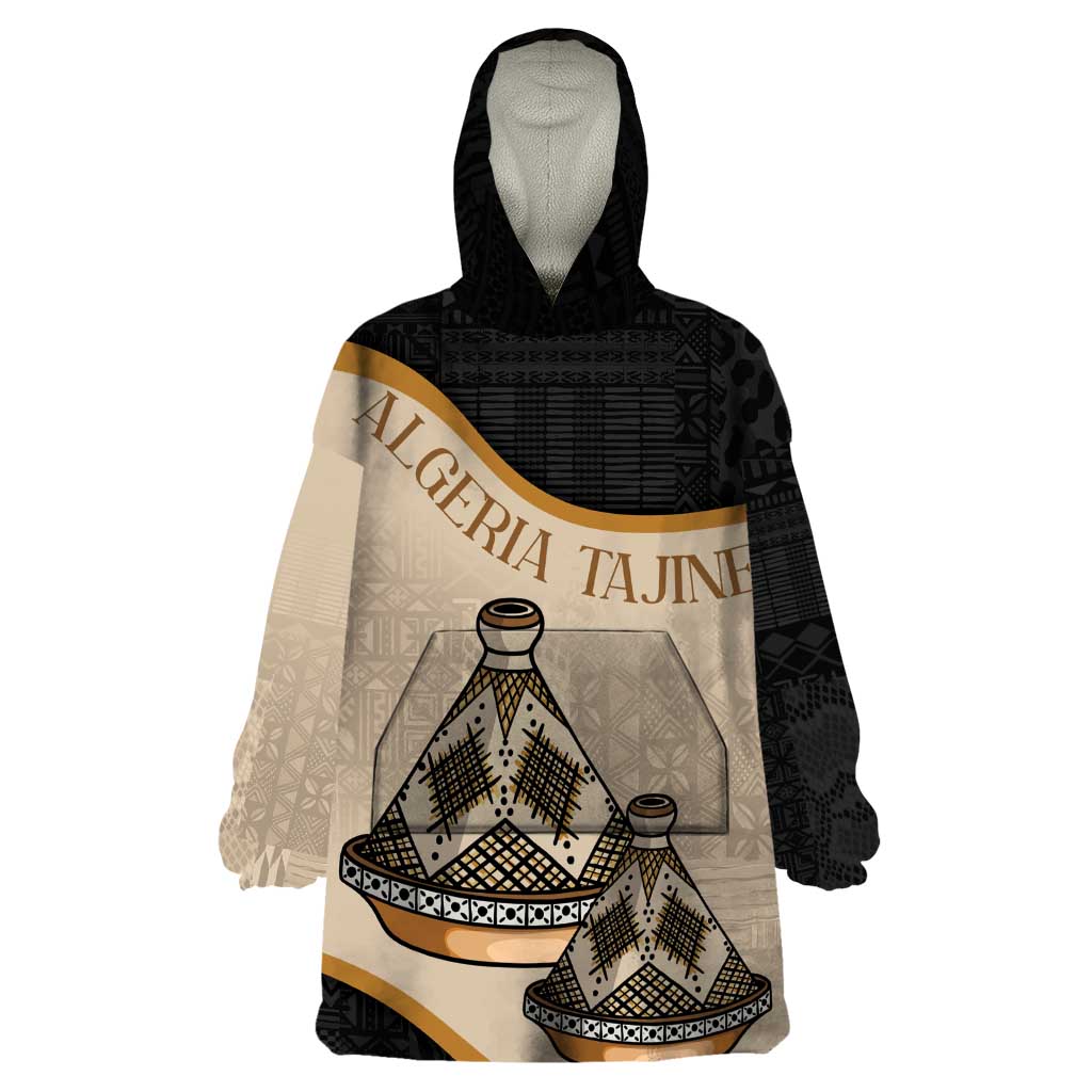 Algeria Tajine Dish Personalized Wearable Blanket Hoodie with African Tribal Pattern - Wonder Print Shop