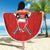 Custom Bahrain Cricket Beach Blanket Coat of arms of Bahrain with Sporty Pattern LT9 - Wonder Print Shop