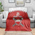 Custom Bahrain Cricket Blanket Coat of arms of Bahrain with Sporty Pattern