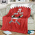 Custom Bahrain Cricket Blanket Coat of arms of Bahrain with Sporty Pattern