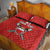 Custom Bahrain Cricket Quilt Bed Set Coat of arms of Bahrain with Sporty Pattern - Wonder Print Shop