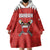 Custom Bahrain Cricket Wearable Blanket Hoodie Coat of arms of Bahrain with Sporty Pattern