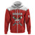 Custom Bahrain Cricket Zip Hoodie Coat of arms of Bahrain with Sporty Pattern - Wonder Print Shop