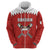 Custom Bahrain Cricket Zip Hoodie Coat of arms of Bahrain with Sporty Pattern - Wonder Print Shop