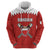 Custom Bahrain Cricket Zip Hoodie Coat of arms of Bahrain with Sporty Pattern - Wonder Print Shop