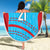 Custom Kuwait Cricket Beach Blanket Kuwayt Sporty Pattern LT9 - Wonder Print Shop