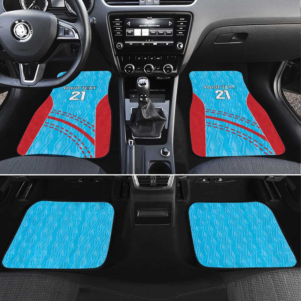 Custom Kuwait Cricket Car Mats Kuwayt Sporty Pattern LT9 - Wonder Print Shop