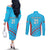 Custom Kuwait Cricket Couples Matching Off The Shoulder Long Sleeve Dress and Long Sleeve Button Shirt Kuwayt Sporty Pattern