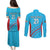 Custom Kuwait Cricket Couples Matching Puletasi and Long Sleeve Button Shirt Kuwayt Sporty Pattern LT9 - Wonder Print Shop