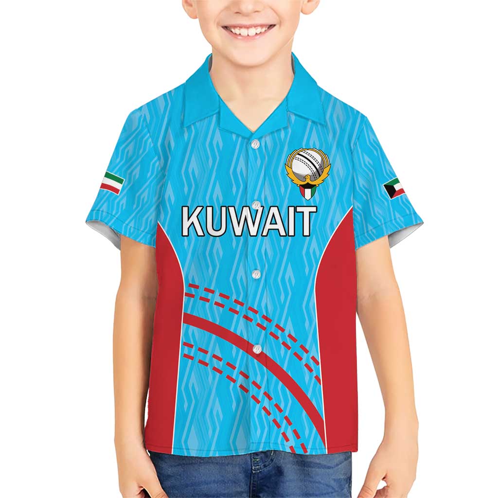 Custom Kuwait Cricket Kid Hawaiian Shirt Kuwayt Sporty Pattern - Wonder Print Shop