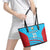 Custom Kuwait Cricket Leather Tote Bag Kuwayt Sporty Pattern - Wonder Print Shop