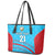 Custom Kuwait Cricket Leather Tote Bag Kuwayt Sporty Pattern - Wonder Print Shop