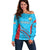 Custom Kuwait Cricket Off Shoulder Sweater Kuwayt Sporty Pattern