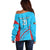 Custom Kuwait Cricket Off Shoulder Sweater Kuwayt Sporty Pattern