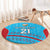 Custom Kuwait Cricket Round Carpet Kuwayt Sporty Pattern