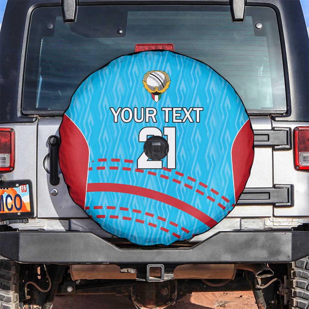 Custom Kuwait Cricket Spare Tire Cover Kuwayt Sporty Pattern - Wonder Print Shop