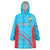 Custom Kuwait Cricket Wearable Blanket Hoodie Kuwayt Sporty Pattern