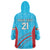 Custom Kuwait Cricket Wearable Blanket Hoodie Kuwayt Sporty Pattern