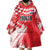 Croatia Rugby Custom Wearable Blanket Hoodie Chessboard with Sporty Pattern