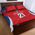 Czech Republic Rugby Custom Quilt Bed Set Silver Double-tailed Lion Sporty Pattern - Wonder Print Shop