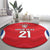 Czech Republic Rugby Custom Round Carpet Silver Double-tailed Lion Sporty Pattern