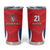 Czech Republic Rugby Custom Tumbler Cup Silver Double-tailed Lion Sporty Pattern - Wonder Print Shop