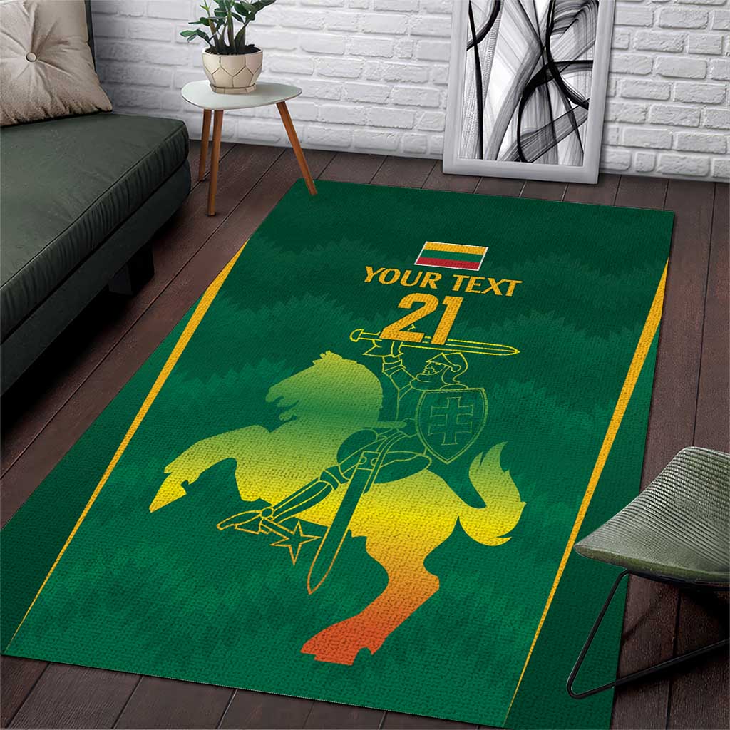 Lithuania Rugby Custom Area Rug Lietuvos Nacionaline Regbio Sąjungos Komanda LT9 - Wonder Print Shop