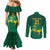 Lithuania Rugby Custom Couples Matching Mermaid Dress and Long Sleeve Button Shirt Lietuvos Nacionaline Regbio Sąjungos Komanda