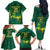 Lithuania Rugby Custom Family Matching Off The Shoulder Long Sleeve Dress and Hawaiian Shirt Lietuvos Nacionaline Regbio Sąjungos Komanda - Wonder Print Shop