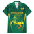 Lithuania Rugby Custom Family Matching Off The Shoulder Long Sleeve Dress and Hawaiian Shirt Lietuvos Nacionaline Regbio Sąjungos Komanda - Wonder Print Shop